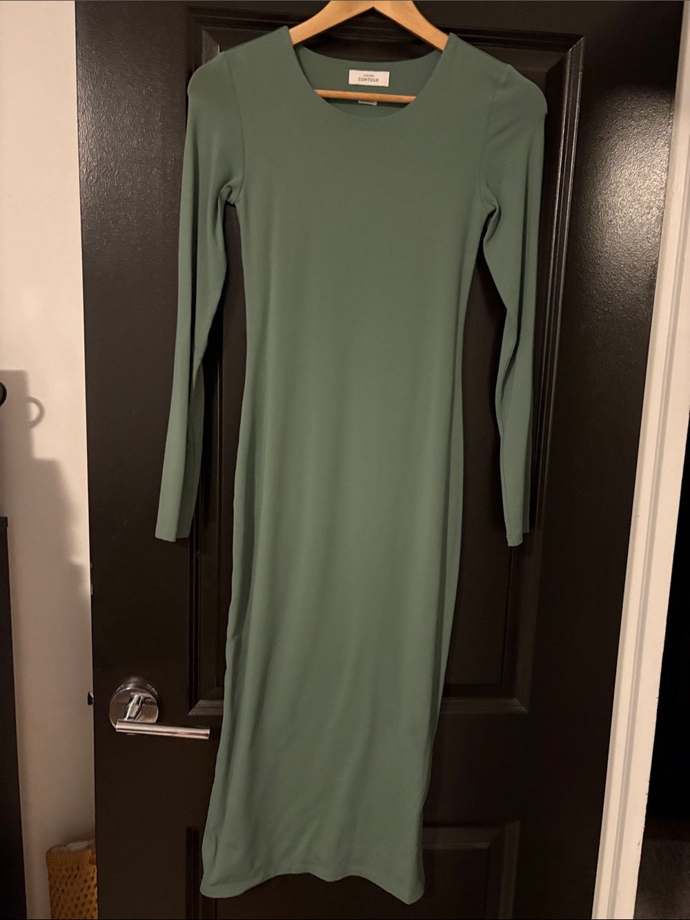 Aritzia Sage Green Long Sleeve Maxi Dress